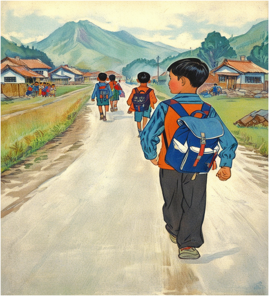 上学路上   