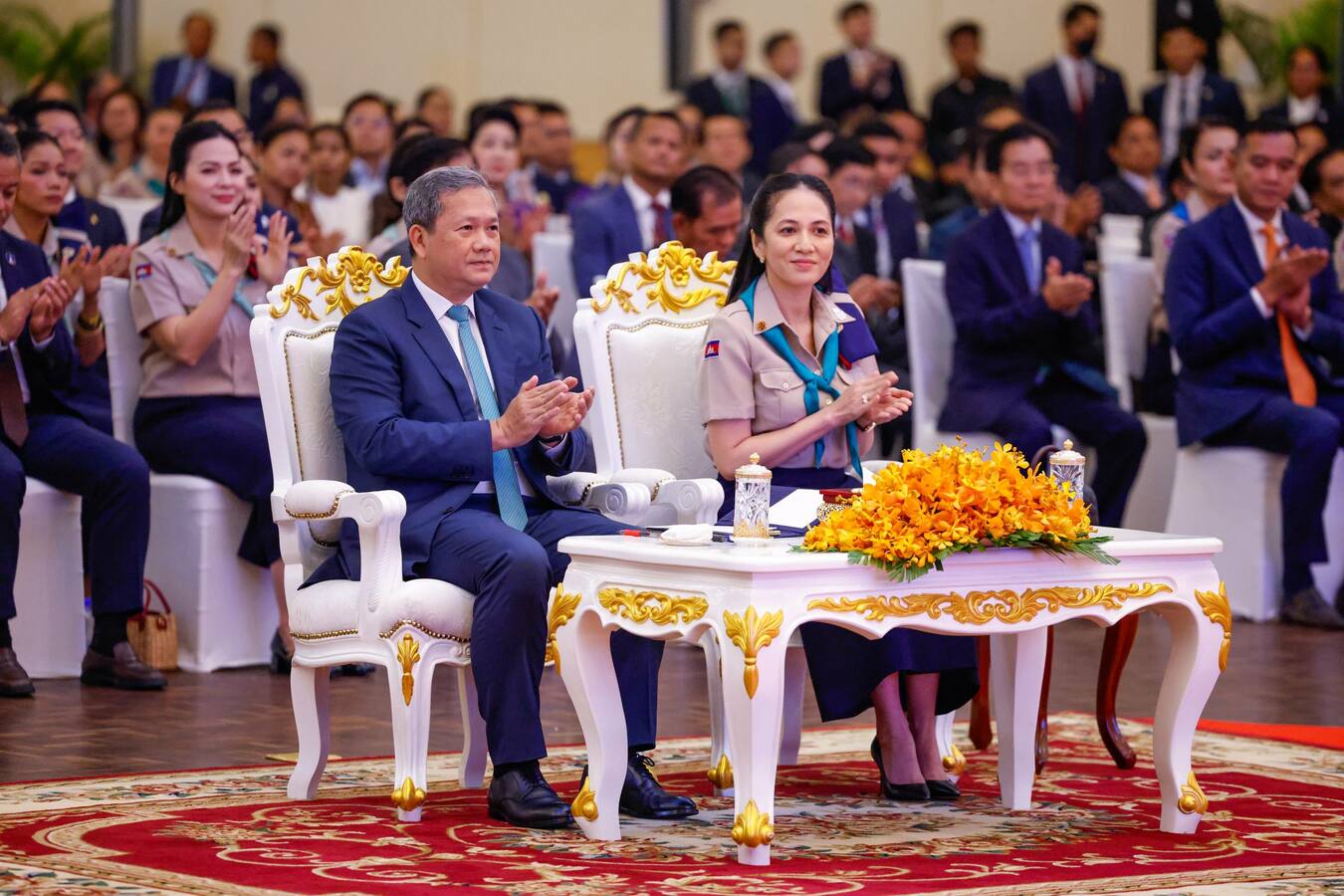 សម្ដេចធិបតី ហ៊ុន ម៉ាណែត និងលោកជំទាវបណ្ឌិត ពេជ ចន្ទមុន្នី អញ្ជើញបើកមហាសន្និបាតកាយឫទ្ធិនារីពិភពលោក លើកទី៣៩ នៅខេត្តសៀមរាប