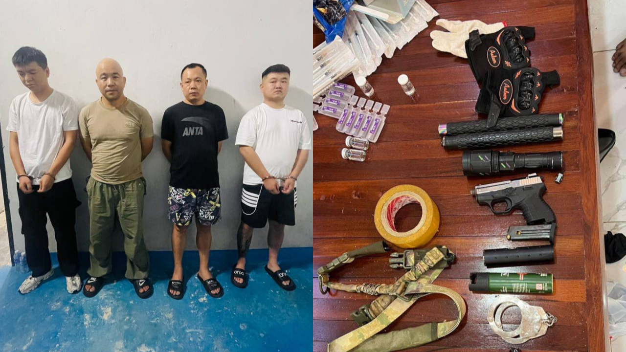 金边4名中国男子预谋绑架被捕 主犯系偷渡潜回前科犯