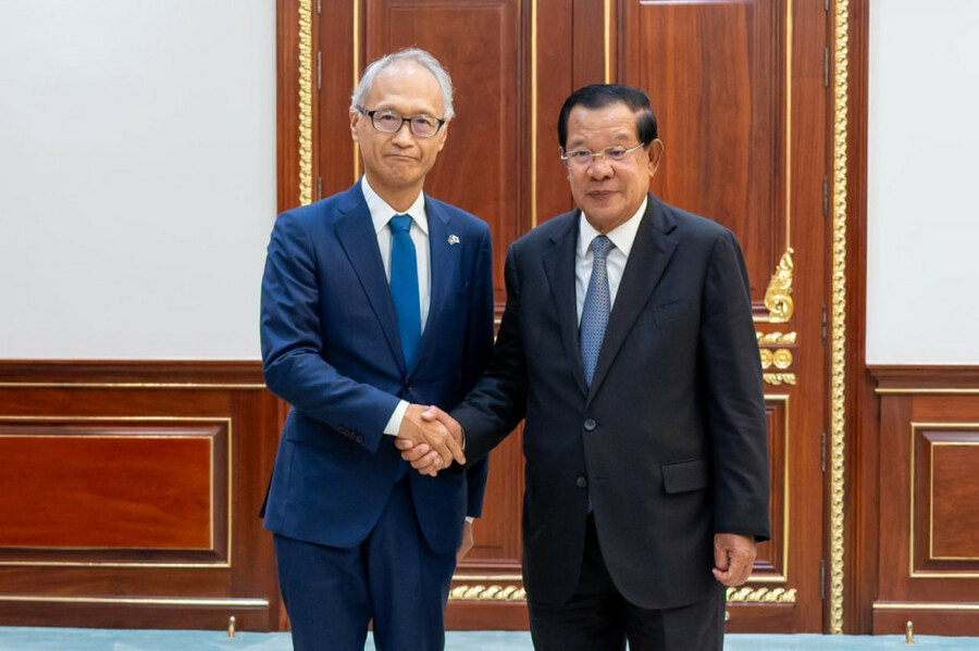 សម្ដេចតេជោ ហ៊ុន សែន ថ្លែងអំណរគុណជប៉ុនដែលបានរួមចំណែកអភិវឌ្ឍន៍កម្ពុជា ក្នុងជំនួបសម្ដែងការគួរសមជាមួយឯកអគ្គរាជទូតជប៉ុនថ្មី