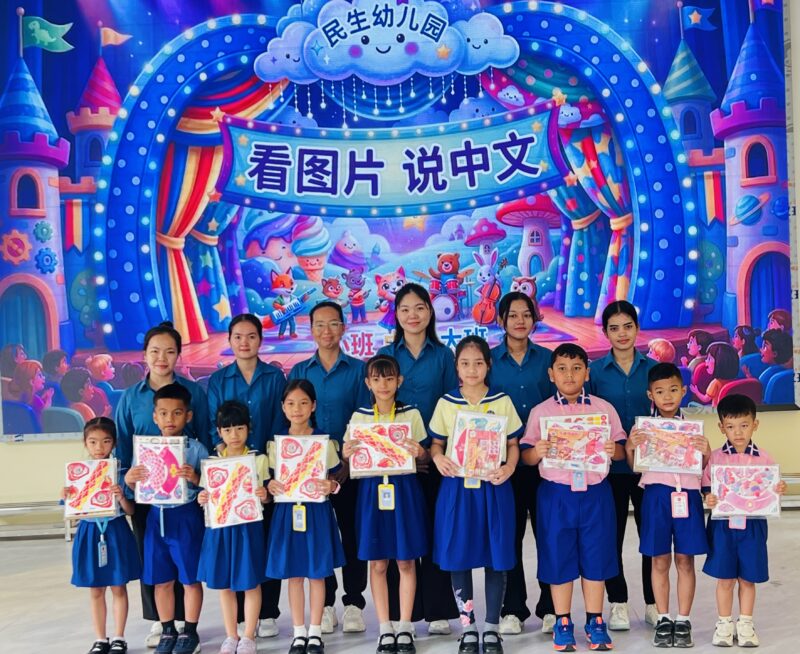 民生学校幼儿园开展看图说中文测评活动